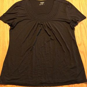 Dressbarn Black Scoop Neck Top Size XL